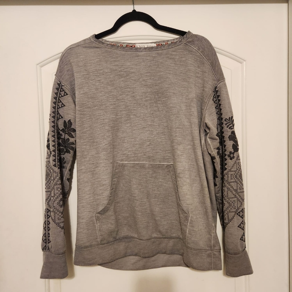 Knox Rose long sleeve lightweight grey sweatshirt